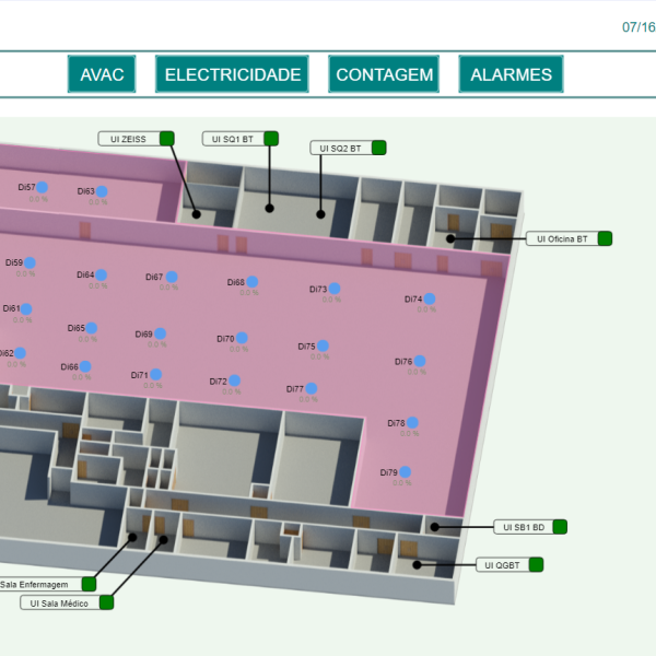 planta de um edifício em computador